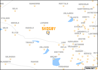 map of Skogby