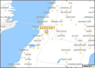 map of Skogsby