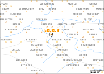 map of Skoków