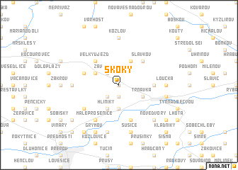 map of Skoky