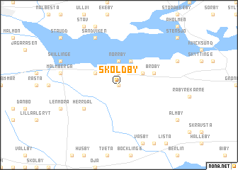 map of Sköldby