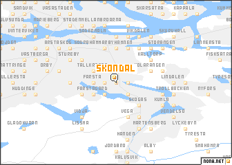 map of Sköndal