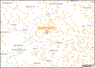 map of Škondrići