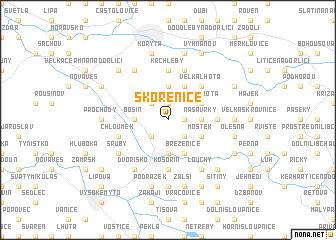 map of Skořenice