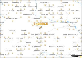 map of Skórnice