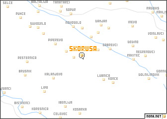 map of Skoruša