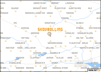 map of Skovbølling