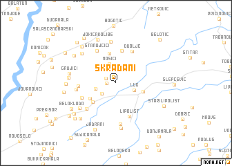 map of Skrađani