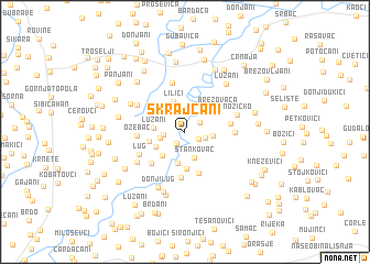 map of Skrajčani