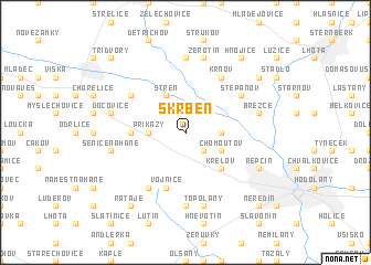 map of Skrbeň