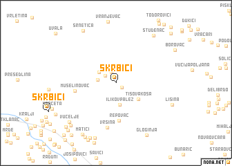 map of Škrbići