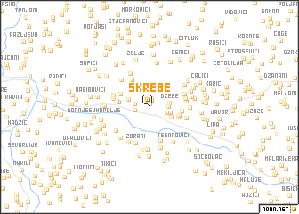 map of Skrebe