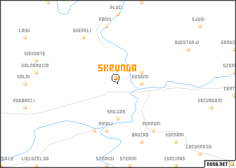 map of Skrunda