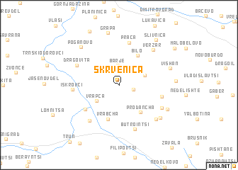 map of Skrvenica