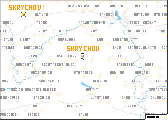 map of Skrýchov