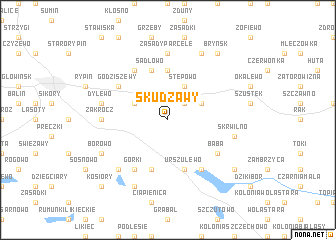 map of Skudzawy