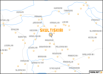 map of Skultiškiai
