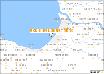 map of Skummeslövsstrand