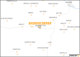 map of Skunks Corner