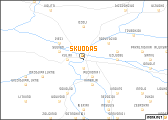 map of Skuodas