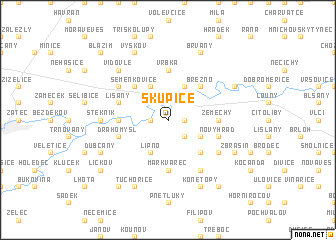 map of Skupice