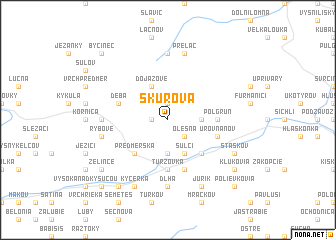 map of Skurová