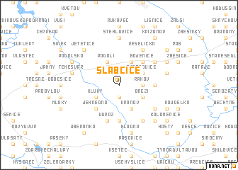 map of Slabčice