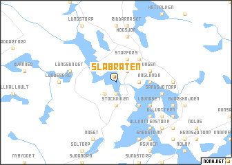 map of Släbråten