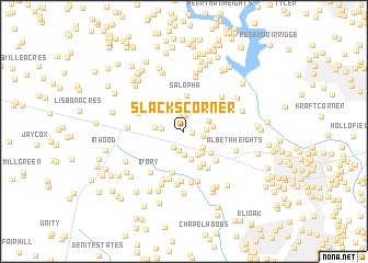 map of Slacks Corner