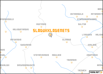 map of Sladŭk Kladenets