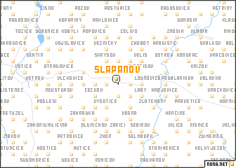 map of Šlapánov