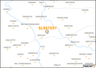 map of Slasteny