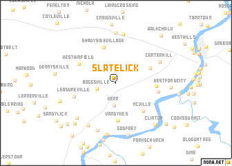 map of Slate Lick