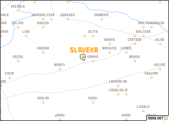 map of Slavēka