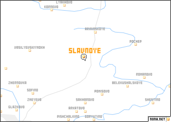 map of Slavnoye