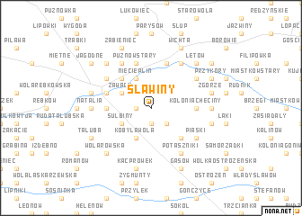 map of Sławiny