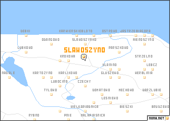 map of Sławoszyno