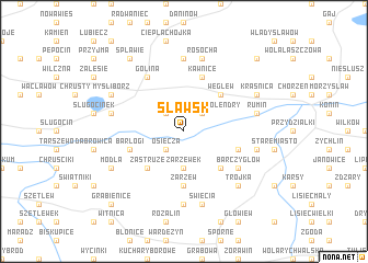 map of Sławsk