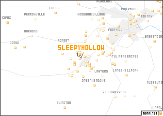 map of Sleepy Hollow