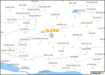 map of Šlepai