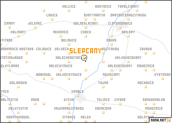 map of Slepčany