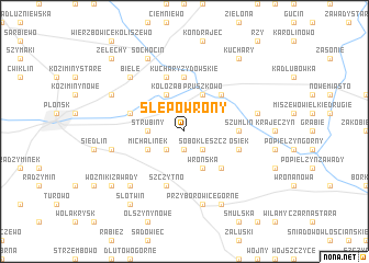 map of Ślepowrony