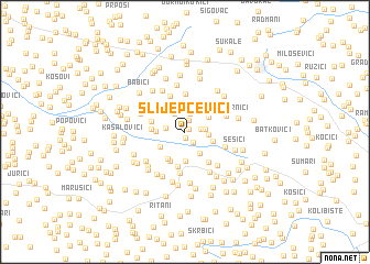 map of Slijepčevići