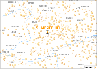 map of Slijepčevići