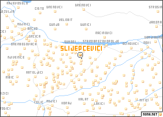 map of Slijepčevići