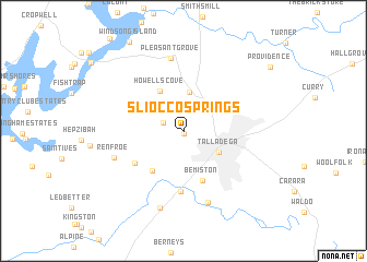 map of Sliocco Springs