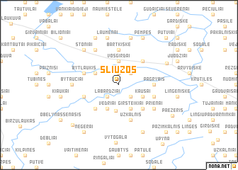 map of Šliužos