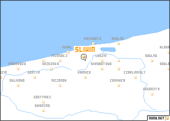 map of Śliwin