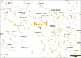 map of Šljivine