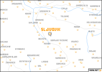 map of Šljivovik